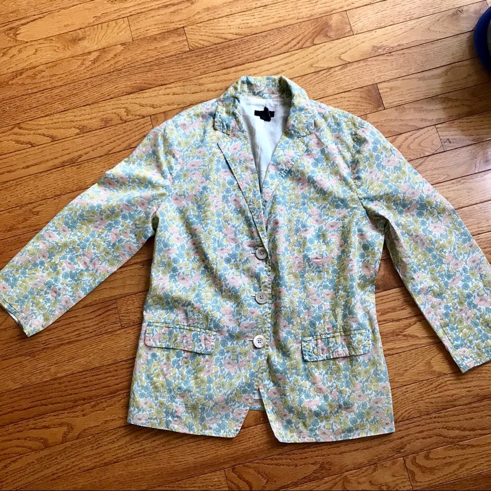 J. Crew Lightweight Floral Blazer